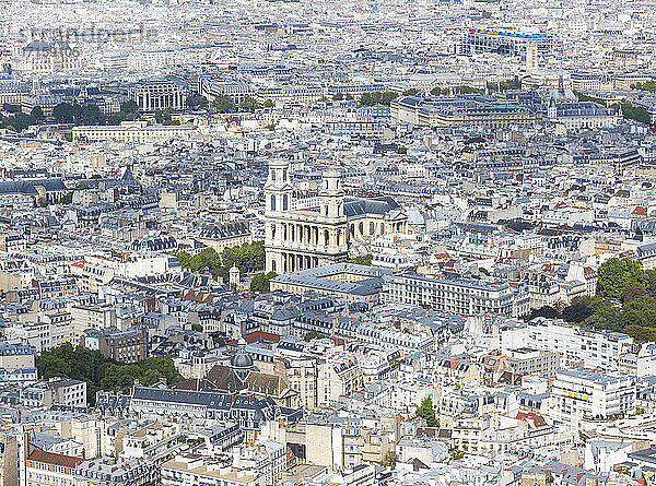 Frankreich  Ile-de-France  Paris  Luftaufnahme der Kirche Saint-Sulpice und umliegende Gebäude