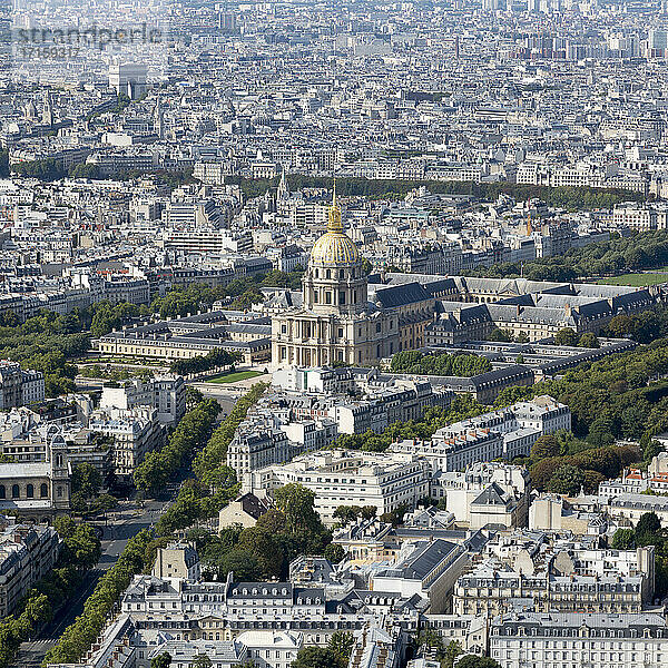Frankreich  Ile-de-France  Paris  Luftaufnahme des Komplexes Les Invalides und der umliegenden Gebäude
