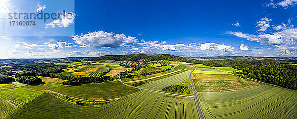 Germany  Bavaria  Eggolsheim  Aerial view of rural landscape
