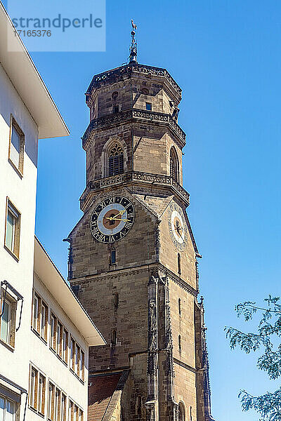 Deutschland  Baden-Württemberg  Stuttgart  Glockenturm der Stiftskirche