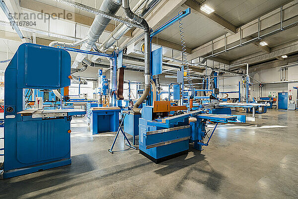 Wood manufacturing equipment at industry