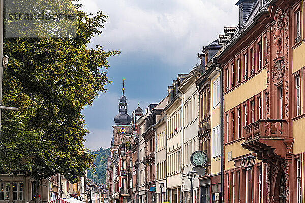 Germany  Baden-Wurttemberg  Heidelberg  Row of townhouses standing along Hauptstrasse