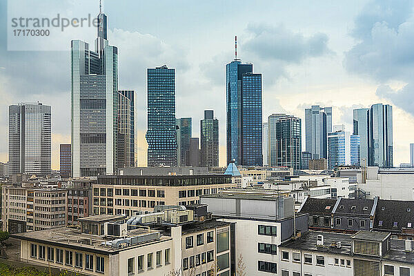 Deutschland  Frankfurt  Hauptwache  Blick auf Gebäude im Finanzviertel