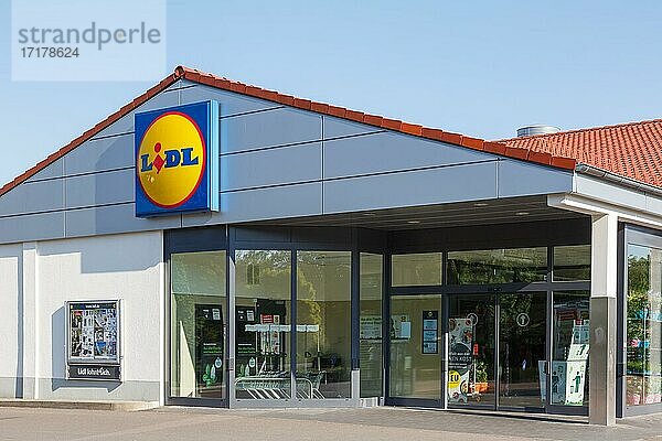 Lidl Filiale Supermarkt Laden Geschäft Discounter Logo Symbol Zeichen  Deutschland  Europa