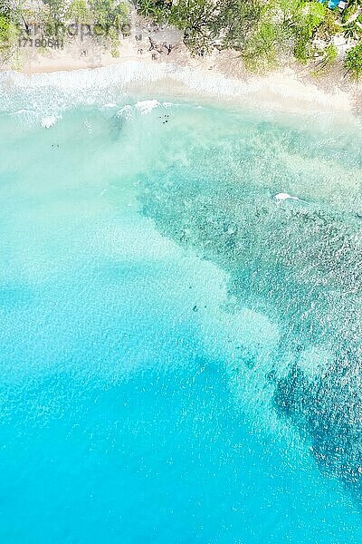 Seychelles Strand Mahé Mahe Insel Textfreiraum Copyspace Meer Ozean Drohnenbild Vogelperspektive   Seychellen  Afrika
