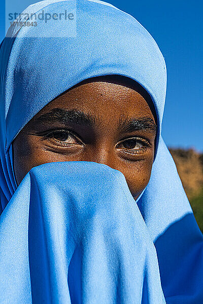 Junges Tuareg-Mädchen  Oase von Timia  Air Mountains  Niger  Afrika