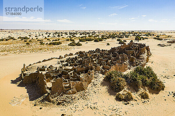 Altes verlassenes Fort in Djado  Tenere-Wüste  Sahara  Niger  Afrika