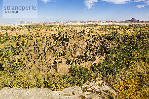 Fort von Pacot (Fort Djado)  Djado-Plateau  Tenere-Wüste  Sahara  Niger  Afrika