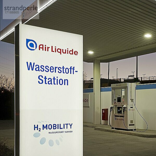 Wasserstoff Tankstelle  H2-Tankstelle  Düsseldorf  Nordrhein-Westfalen  Deutschland  Europa