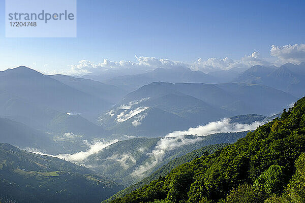 Aussicht auf den Col d'Aspin-Pass  Frankreich