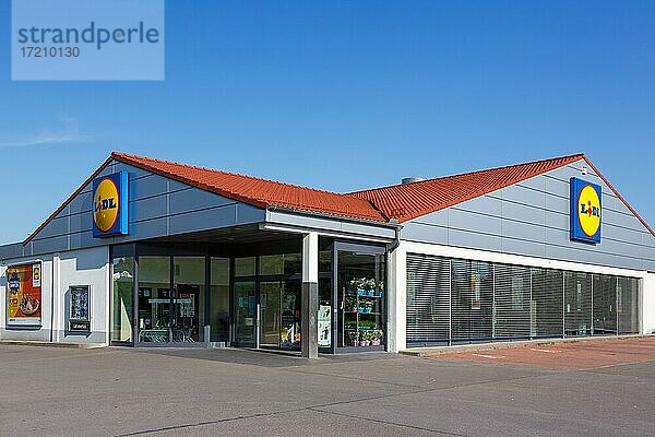 Lidl Filiale Supermarkt Laden Geschäft Discounter Logo Symbol Zeichen in Deutschland
