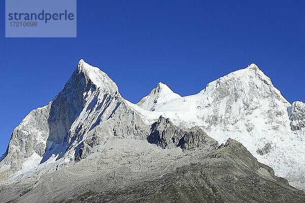 Bergmassiv der Nevado Huandoy  Cordillera Blanca  Provinz Yungay  Peru  Südamerika