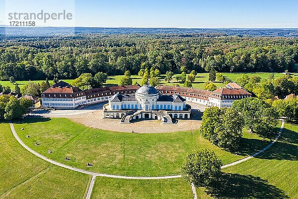 Schloss Solitude Luftbild Stadt Architektur Reise in Stuttgart  Deutschland  Europa