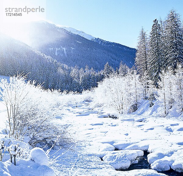 Landschaft; Europa; Italien; Suedtirol  Provinz Bozen  Meran  Burggrafenamt Ultental  Ulten  Winter  Winterlandschaft  Schnee| Europe  europa; italia; Italy  Italia  South Tyrol  Alto Adige Provincia di Bolzano Merano  Burgraviato Val d'Ultimo  Ultimo winter  snow