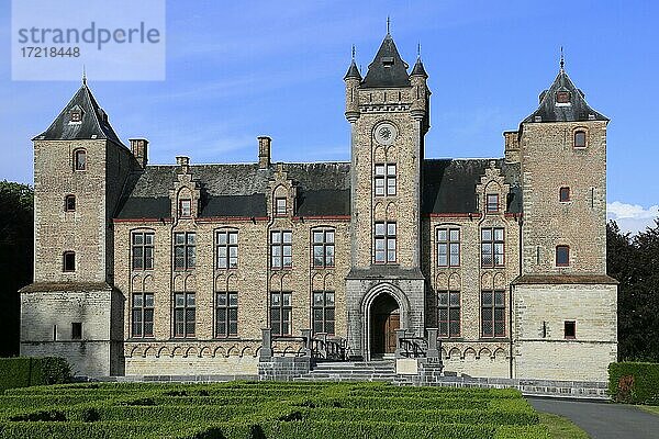 Wasserschloss Streekhuis Kasteel Tillegem in Sint Michiels bei Brügge  Brugge  Bruges  Westflandern  Benelux  Belgien  Europa