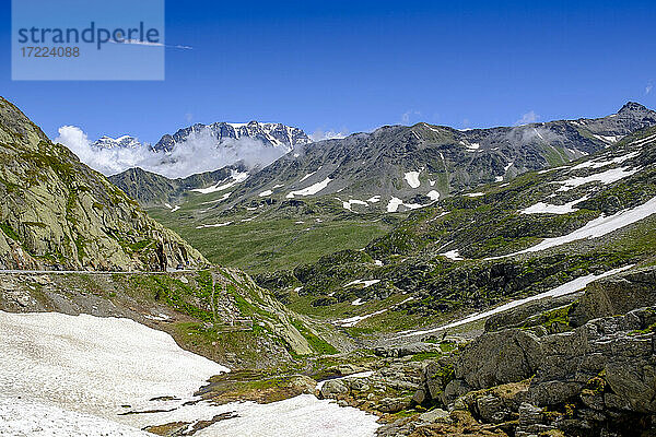 Schweiz  Wallis  Schneeschmelze im Val d'Entremont