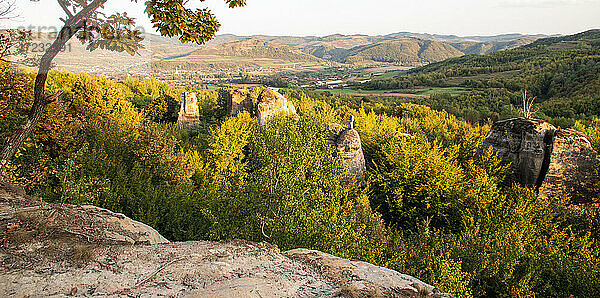 Alte Felsformationen im Gradina Zmeilor National Park  Rumänien  Europa