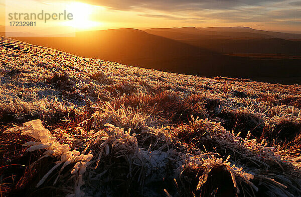 Brecon Beacons im Winter  Brecon Beacons National Park  Süd-Wales  Vereinigtes Königreich  Europa