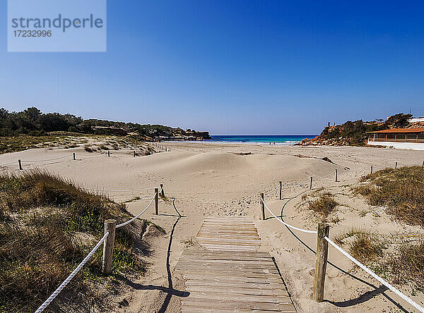 Strand Cala Saona  Formentera  Balearische Inseln  Spanien  Mittelmeer  Europa