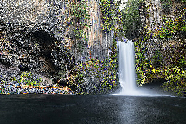 Toketee Falls im Herbst  Douglas county  Oregon  Vereinigte Staaten von Amerika  Nordamerika
