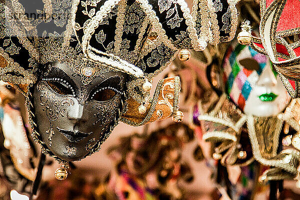 Karnevalsmasken in Venedig  Venetien  Italien  Europa