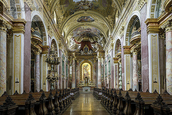 Das Innere der Jesuitenkirche in Wien  Österreich  Europa
