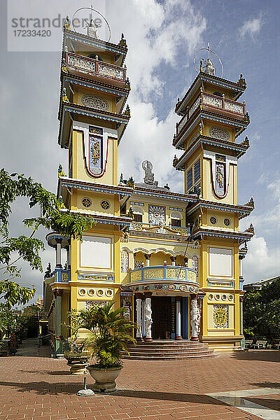 Cao Dai-Tempel in der Nähe von Hoi An in Zentralvietnam  Indochina  Südostasien  Asien