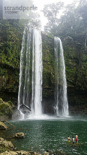 Misol Ha Wasserfall  Chiapas  Mexiko  Nordamerika