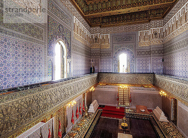 Mausoleum von Mohammed V.  innen  Rabat  Region Rabat-Sale-Kenitra  Marokko  Nordafrika  Afrika