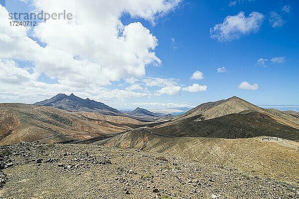 Panaoramablick über das Landesinnere von Fuerteventura  Kanarische Inseln  Spanien  Europa