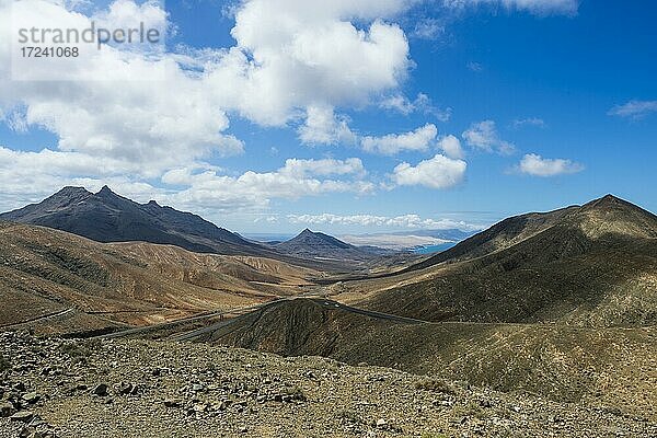 Panaoramablick über das Landesinnere von Fuerteventura  Kanarische Inseln  Spanien  Europa