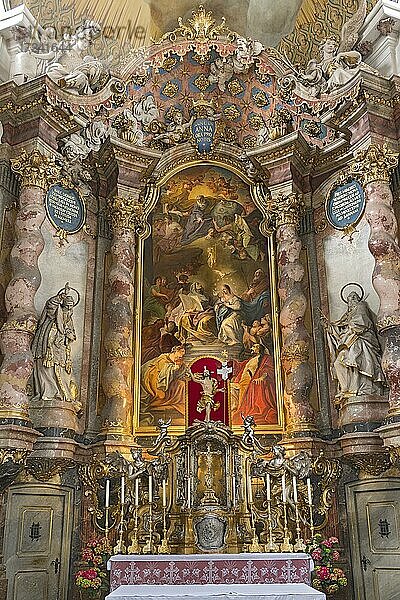 Seitenaltar  römisch-katholische Klosterkirche St. Anna im Lehel  München  Oberbayern  Bayern  Deutschland  Europa