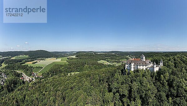 Luftaufnahme  Schloss Greifenstein  Heiligenstadt  Fränkische Schweiz  Oberfranken  Bayern  Deutschland  Europa