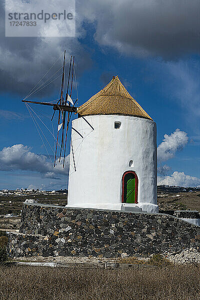 Griechenland  Santorin  Emporio  Alte Windmühle