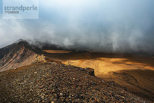 Neuseeland  Ruapehu-Distrikt  braune Vulkanlandschaft im Tongariro-Nationalpark