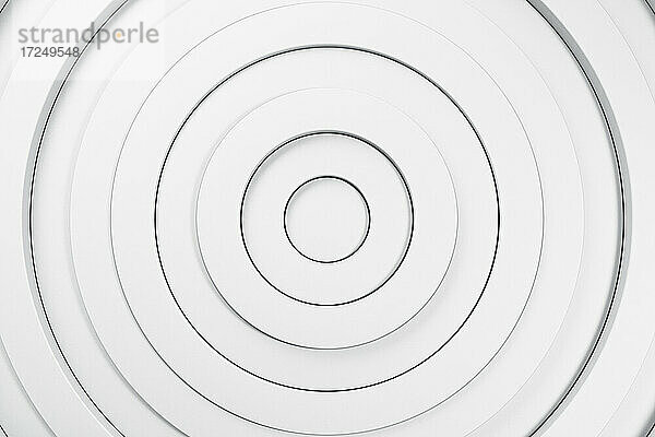 Dreidimensionaler Hintergrund aus weißen  sich überlappenden Ringen