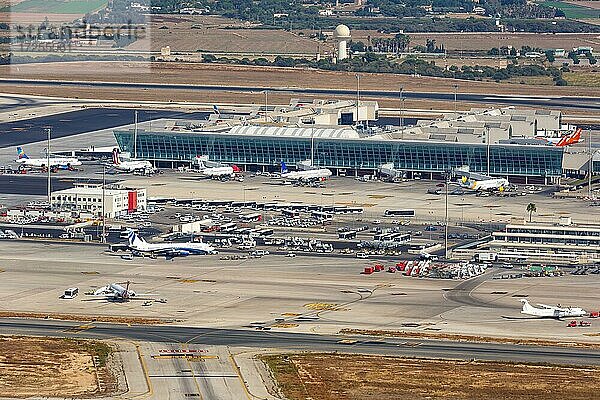 Übersicht Flughafen Palma de Mallorca  Spanien  Europa