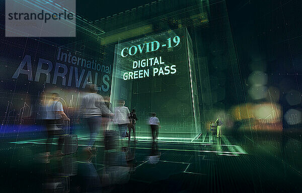COVID-19 Digitaler grüner Pass für Flughafenreisende