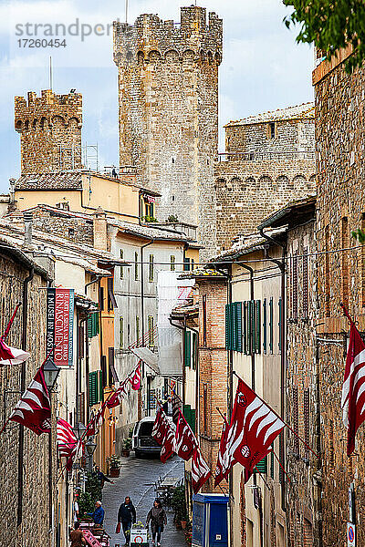 Mittelalterliche Stadt Montalcino  Toskana  Italien  Europa