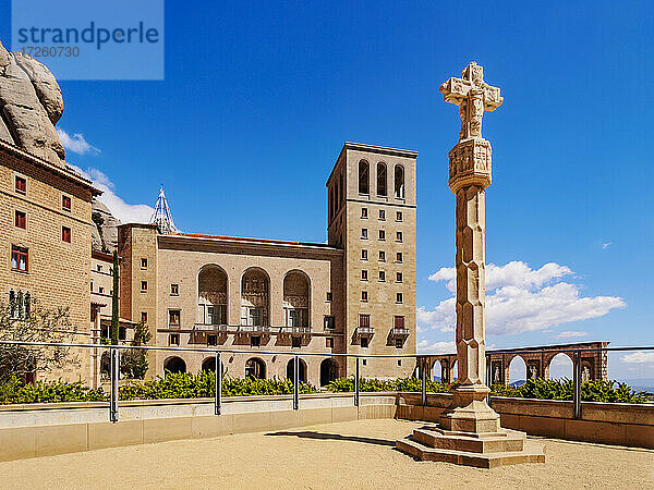 Abtei Santa Maria de Montserrat  Gebirgszug Montserrat bei Barcelona  Katalonien  Spanien  Europa