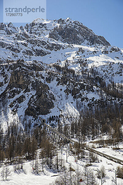 Funival-Zug  Val D'Isere  Savoie  Französische Alpen  Frankreich  Europa