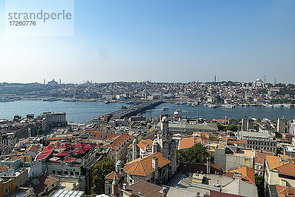 Blick auf Istanbul vom Galata-Turm  Istanbul  Türkei  Europa