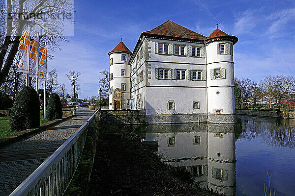 Wasserschloss in Bad Rappenau; im Landkreis Heilbronn  Baden-Württemberg; Deutschland  Europa.