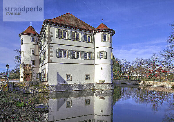 Wasserschloss in Bad Rappenau; im Landkreis Heilbronn  Baden-Württemberg; Deutschland  Europa.