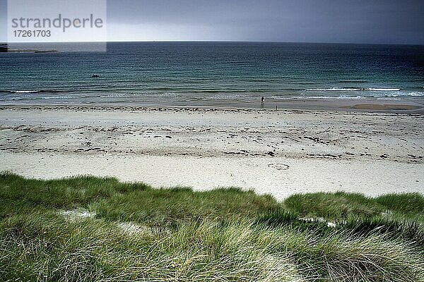 Camusdarach Beach  Strand  Atlantik  Dünengras  Arisaig  Mallaig  Westküste  Highlands  Hochland  Schottland  Großbritannien  Europa
