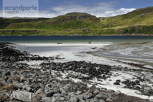Strand  Atlantik  Dervaig  Mull  Innere Hebriden  Hebriden  Highlands  Hochland  Schottland  Großbritannien  Europa