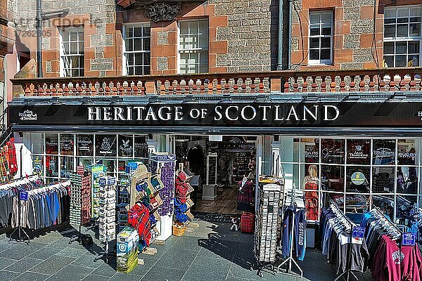 Traditionelles Andenkengeschäft  Edinburgh  Schottland  Groß Britannien  Großbritannien  Europa