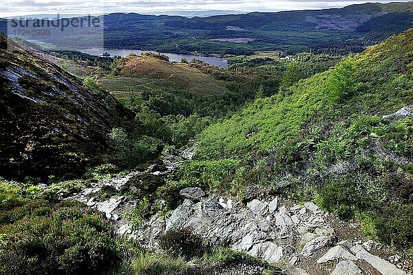 Ben A'an Wanderweg  The Trossachs  Loch-Lomand-and-the-Trossachs-Nationalpark  Stirling  Schottland  Großbritannien  Europa
