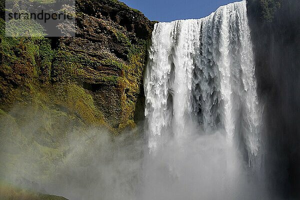 Wasserfall  Skogafoss  Südisland  Island  Europa