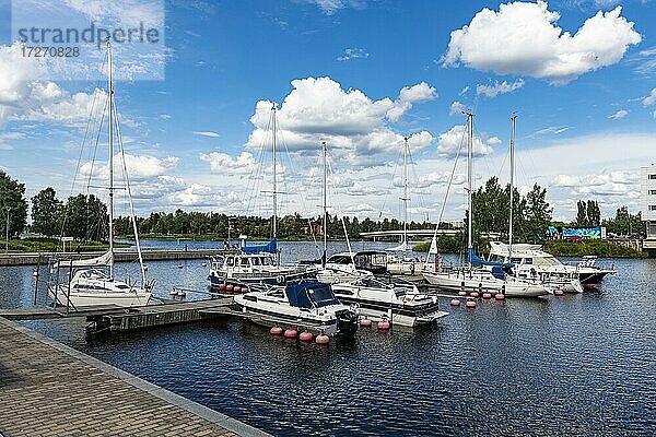 Hafen von Oulu  Finnland  Europa